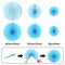Navy Blue Party Decoration,23Pcs Hanging Paper Fans,Pom Poms Flowers,Garland String Polka Dot and Triangle Bunting Flag Packs for Boy Birthday, Bridal Shower,Baby Boy Showers,Wedding